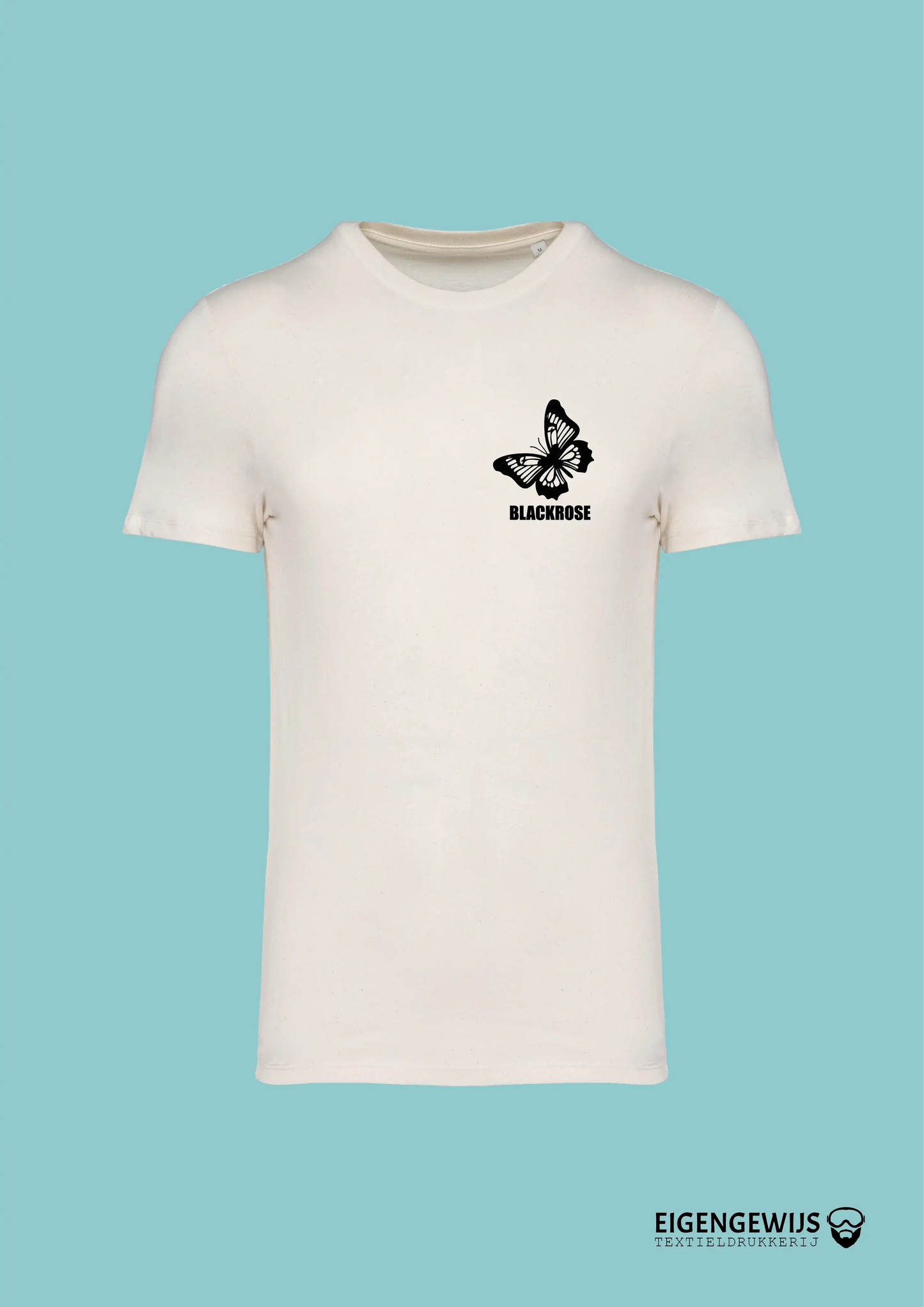 Romig wit t-shirt BLACKROSE van 100% biologisch katoen | Native Spirit Eigengewijs