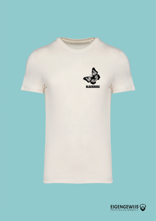 Romig wit t-shirt BLACKROSE van 100% biologisch katoen | Native Spirit Eigengewijs
