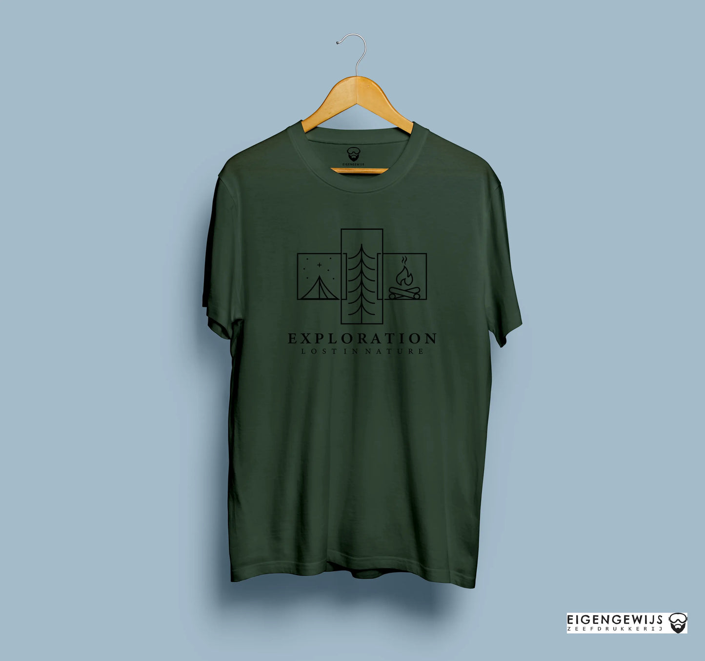 Lost in nature - tshirt biologisch katoen Eigengewijs