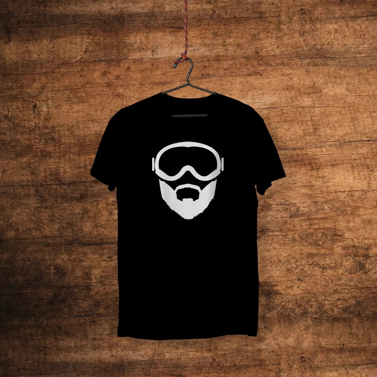 T-shirts Bearded man whit goggles Eigengewijs