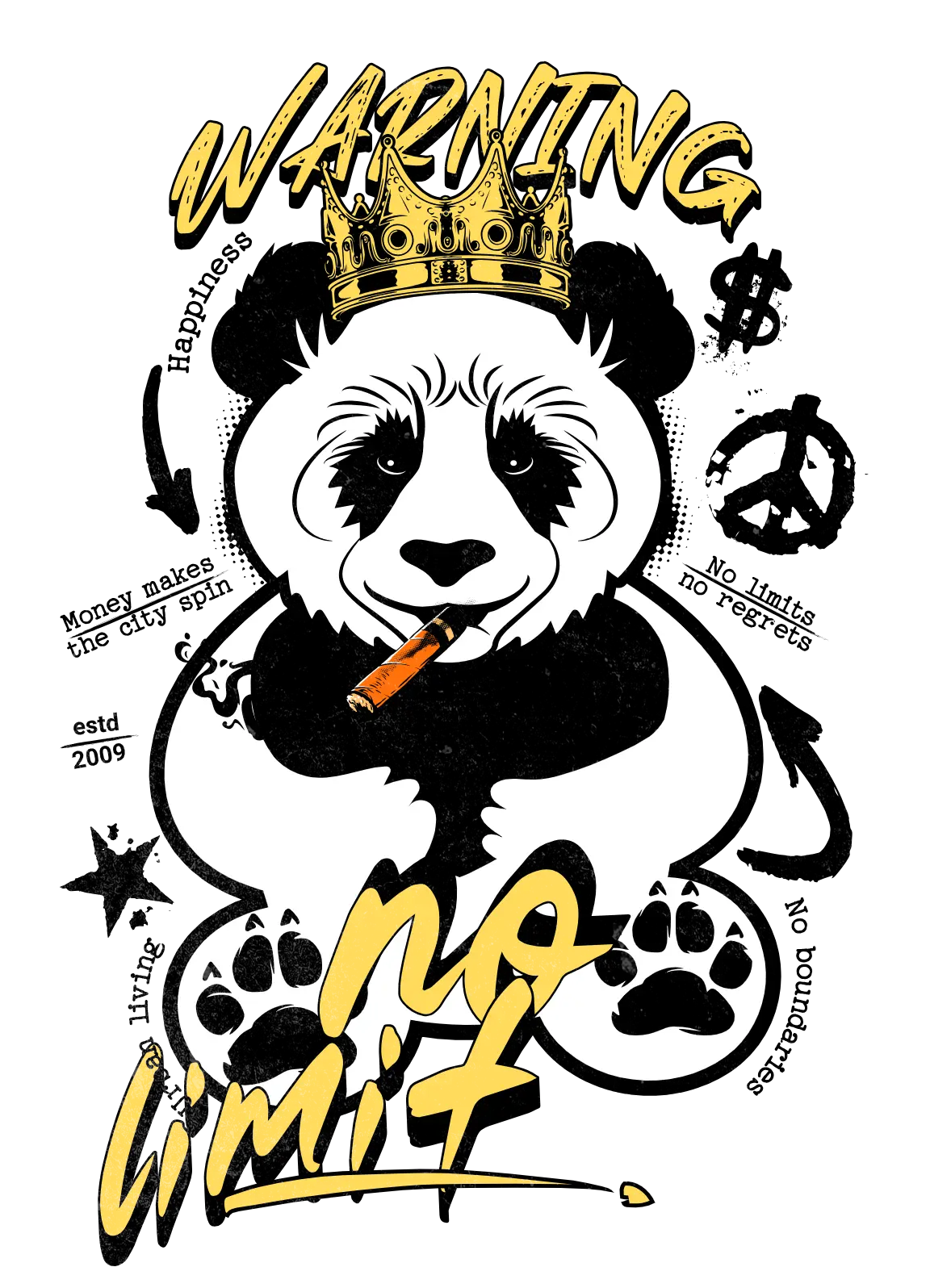 Uniseks hoodie 'No limits' Eigengewijs