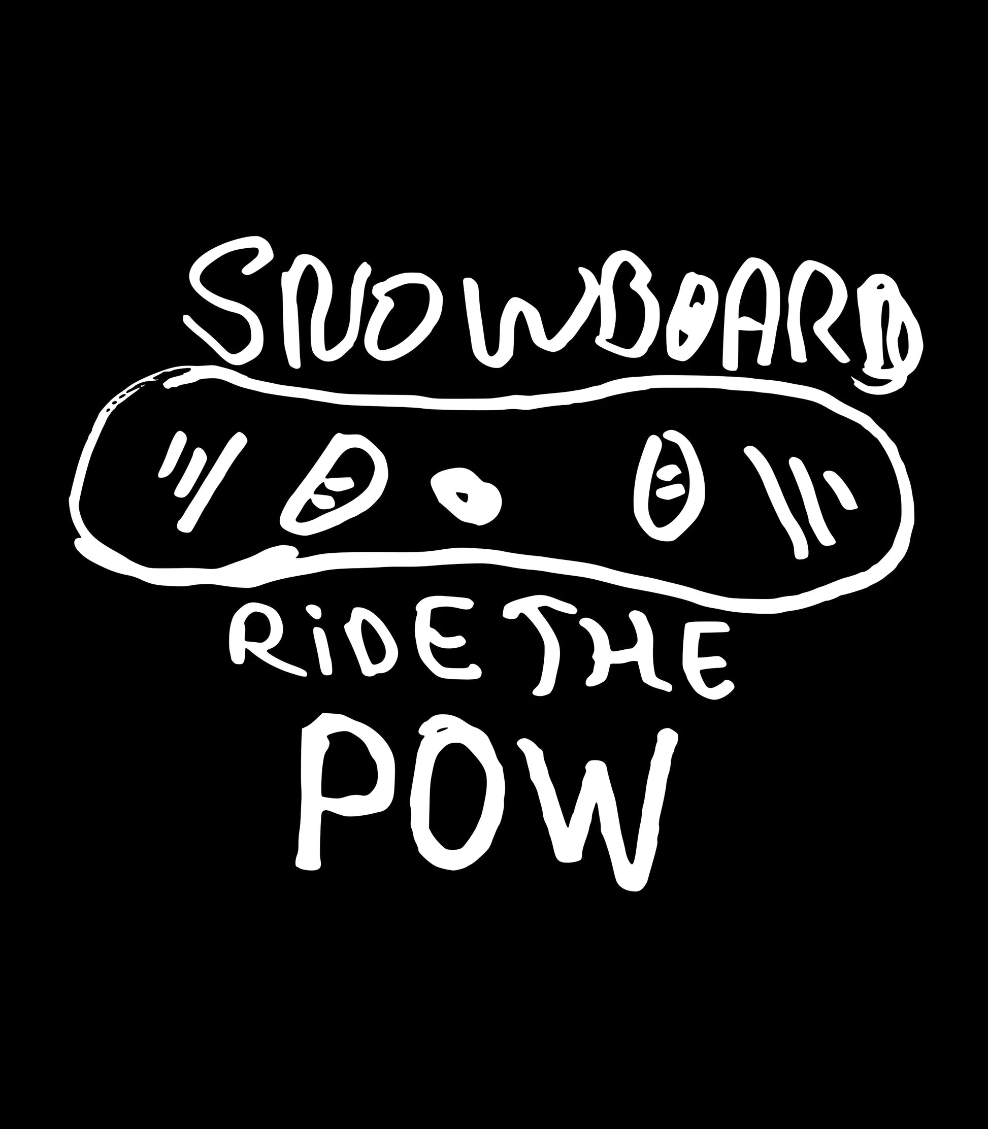 Hoodie, Snowboarder ride the pow Eigengewijs