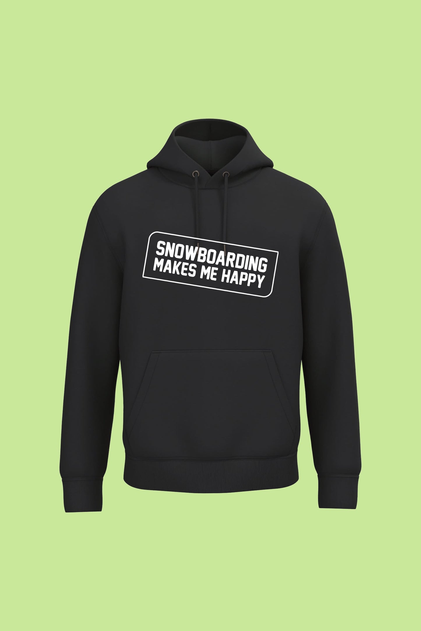 unisex hoodie-Native spirit-Snowboarding makes me happy Eigengewijs