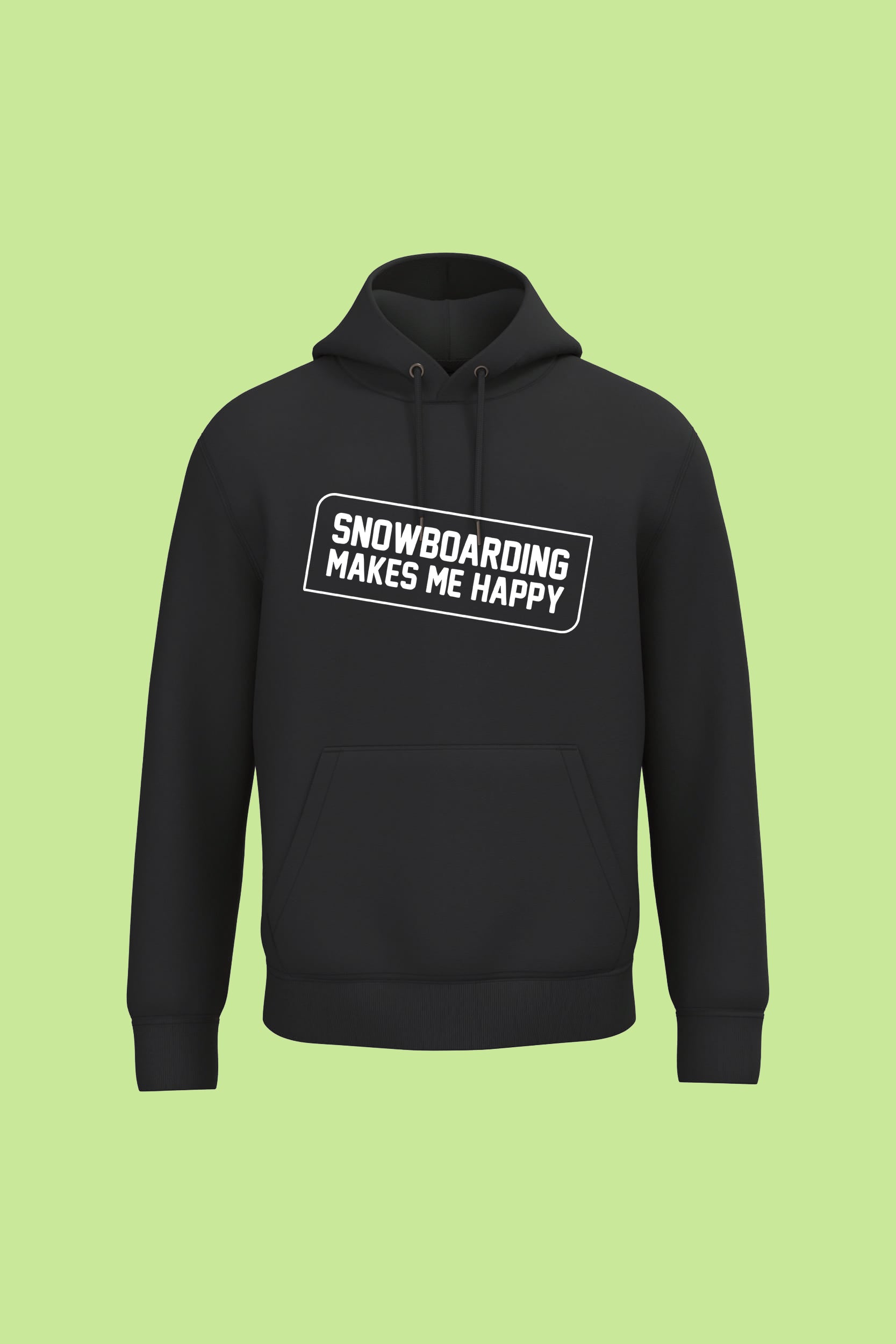 unisex hoodie-Native spirit-Snowboarding makes me happy Eigengewijs