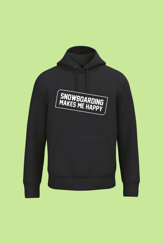 unisex hoodie-Native spirit-Snowboarding makes me happy Eigengewijs