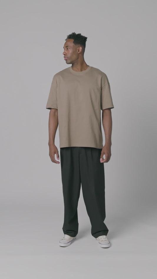 Ivory oversized t-shirt | skateboards in a cross